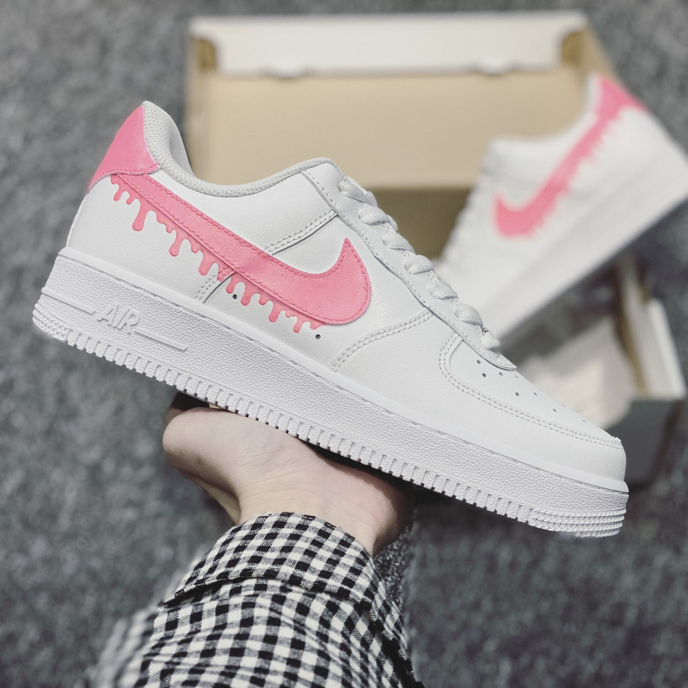 BABY PINK DRIP CUSTOM AIR FORCE 1