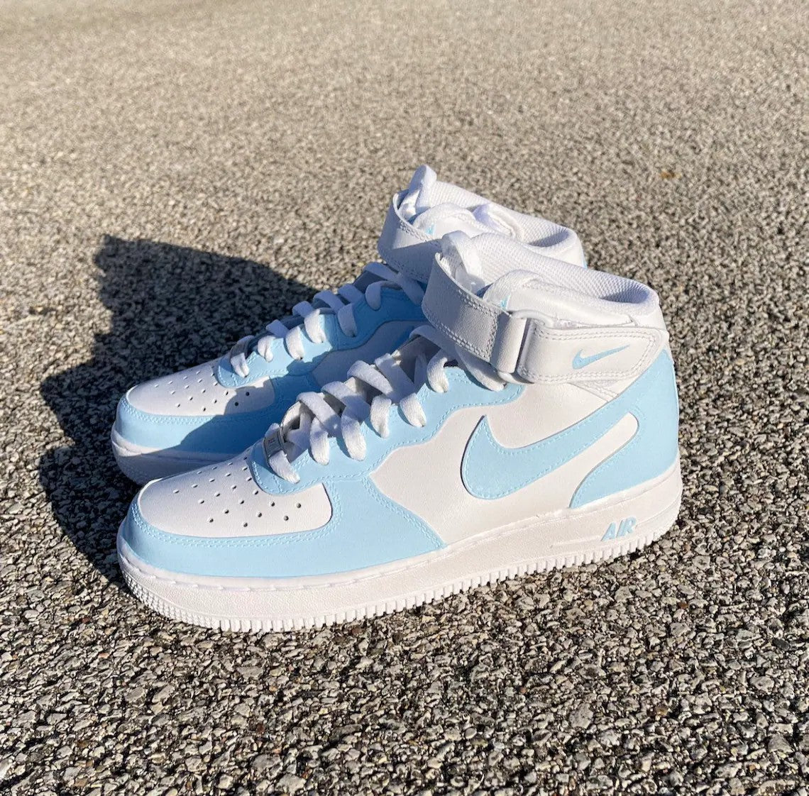 Custom Nike Air Force 1 Mid Baby Blue
