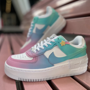 Air Force 1 Shadow Ombre Spun Sugar Pink Blue Green