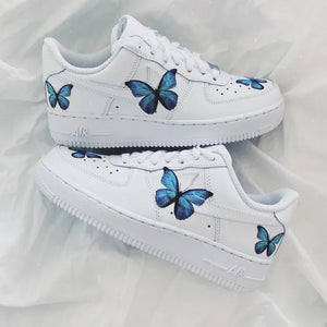 Custom Air Force 1 Butterfly Navy Blue