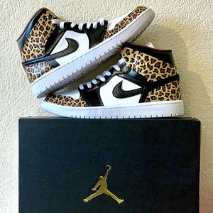 Custom Air Jordan 1 Leopard Print 🐆