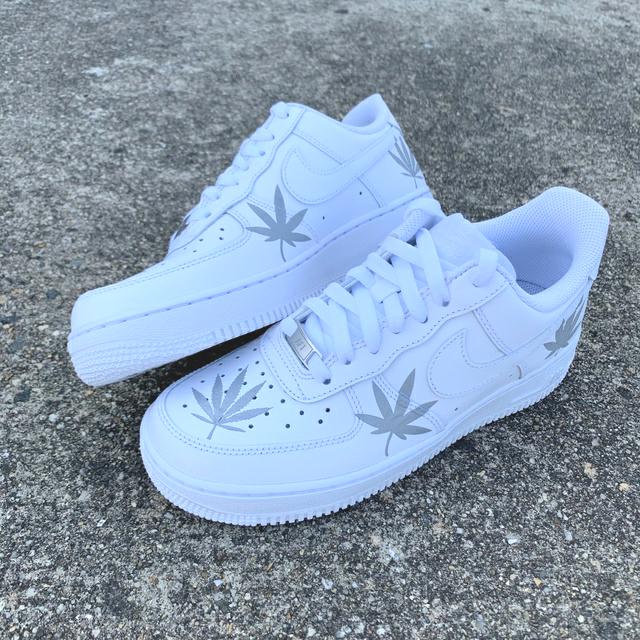 Custom Air Force 1 Reflective Weed Leaf