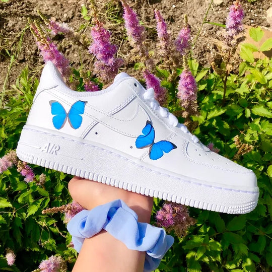 Custom Air Force 1 Blue 2 Butterfies