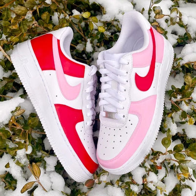 Custom Air Force 1 Valentines Mismatched Colorblock ❤️💕