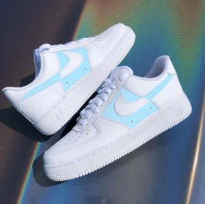 Custom Air Force 1 Colorblock Baby Blue