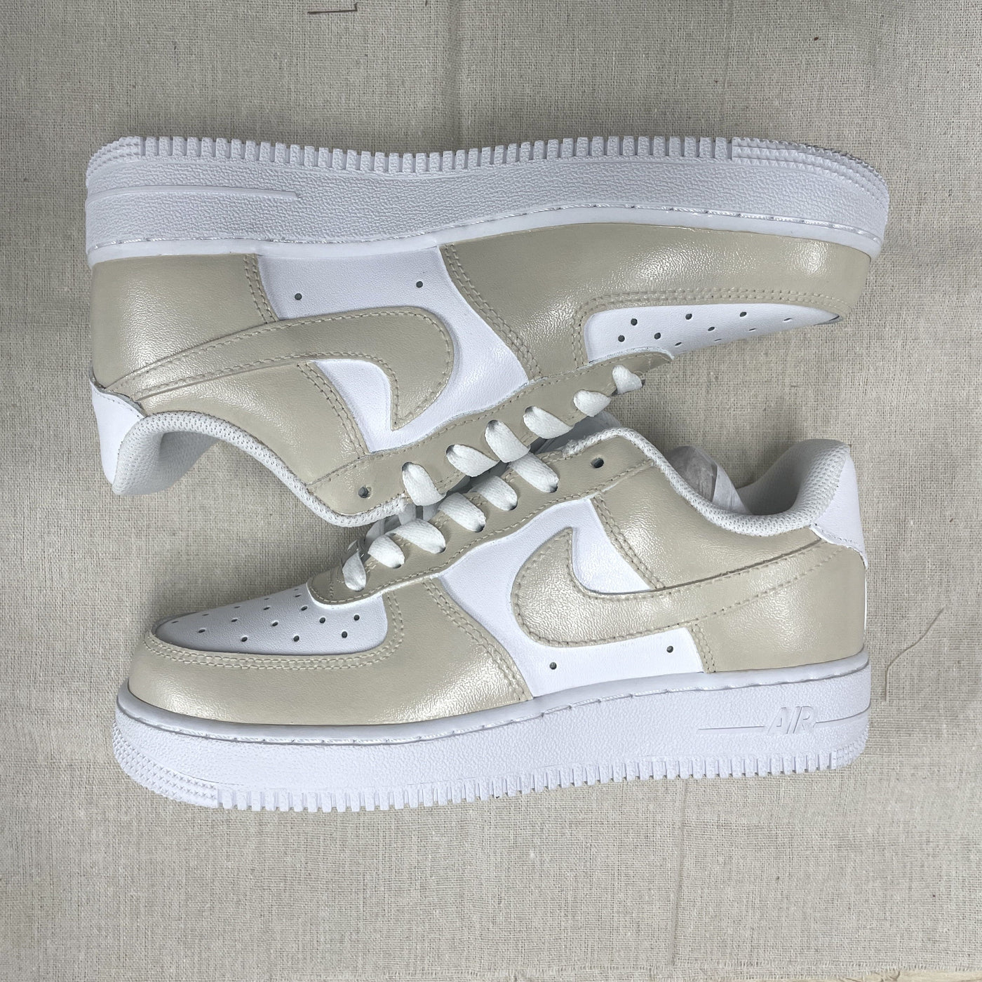 Beige Air Force 1 Custom