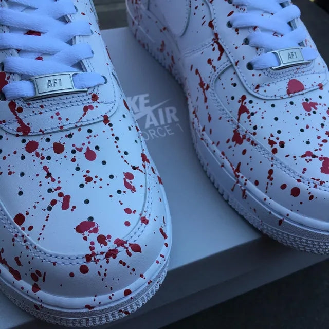 Custom Air Force 1 Splash Red