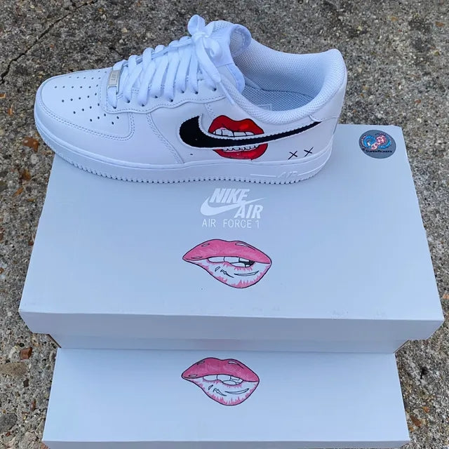 Custom Air Force 1 Red Lips Grr