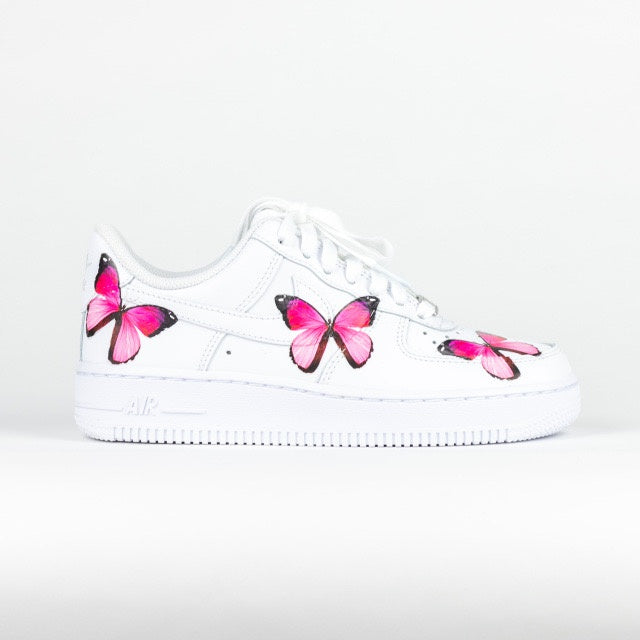 Custom Air Force 1 Pink Butterfly