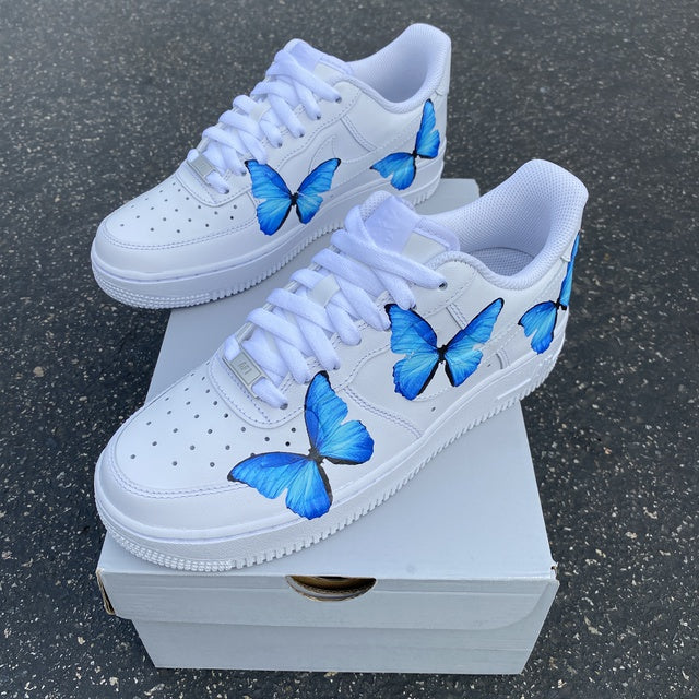 Custom Air Force 1 Blue Butterfly