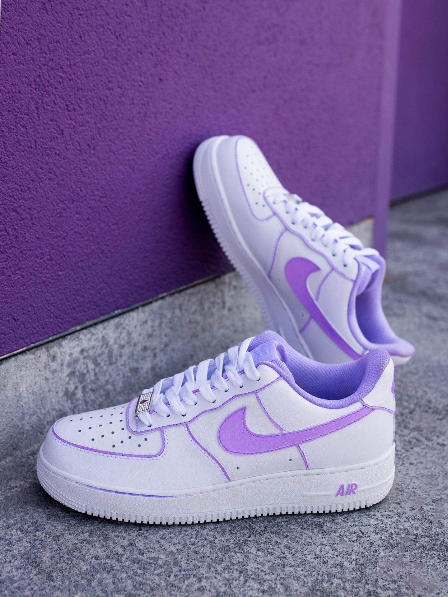 Sassy Mood Collection AF1 Lilac Purple Outline Air Force 1