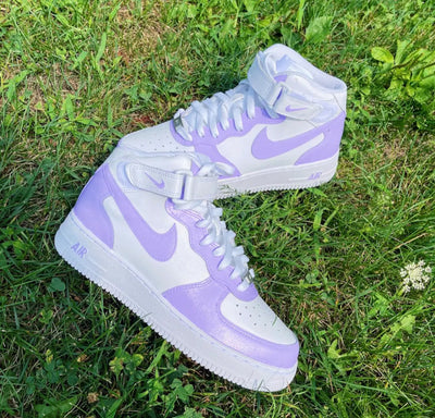 Lilac Custom Nike Air Force 1 Mid Light Purple