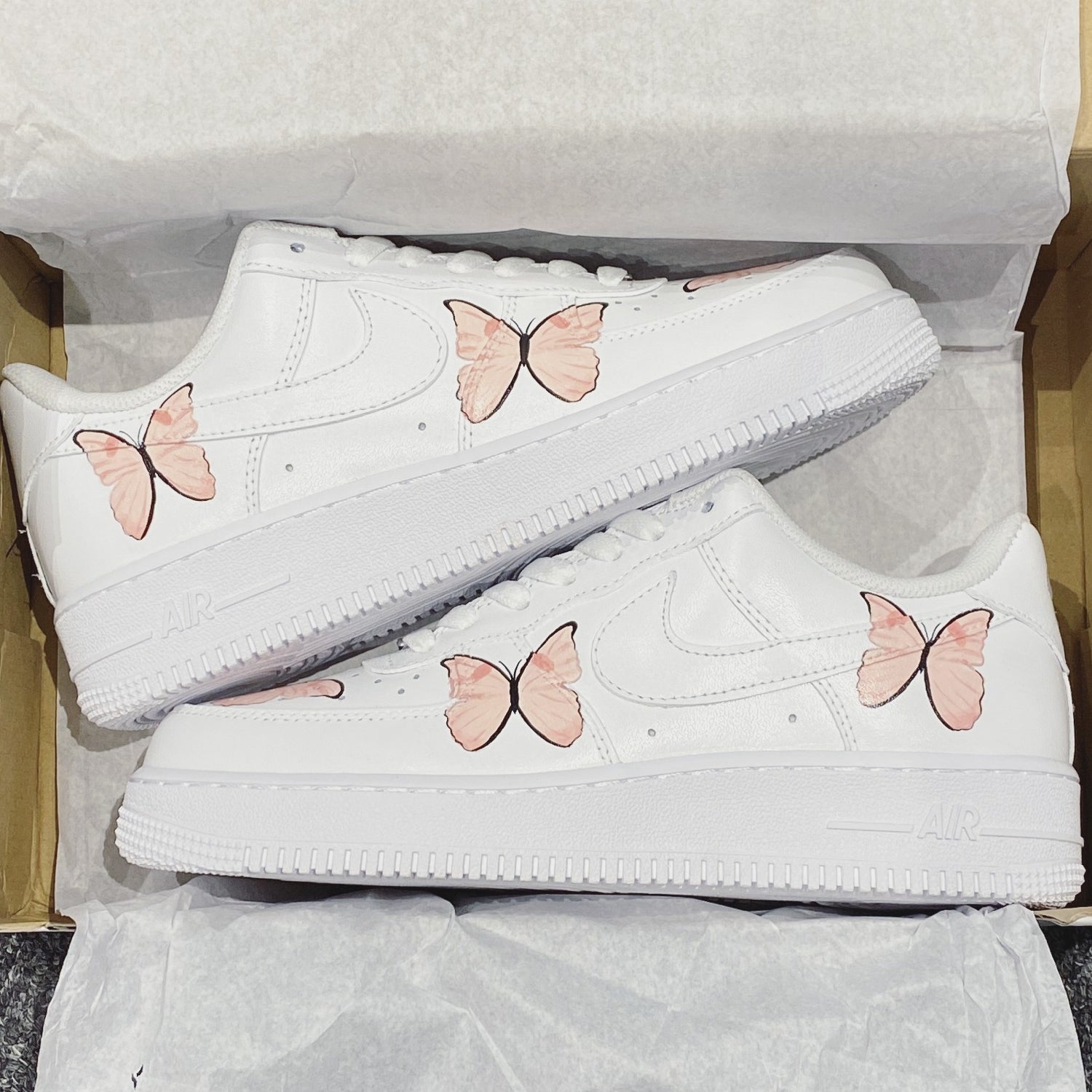 PINK BUTTERFLY CUSTOM AIR FORCE 1