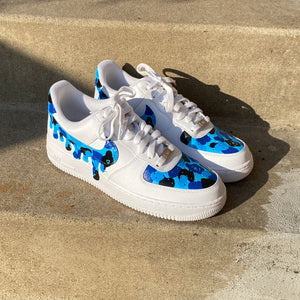 Bape Blue Drippy AF1