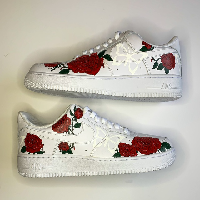 Custom Air Force 1 Roses And butterflies