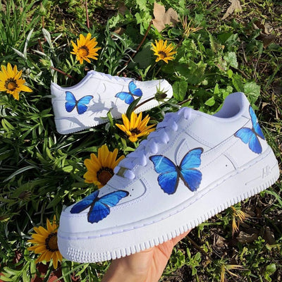 Custom Air Force 1 Butterfly Blue