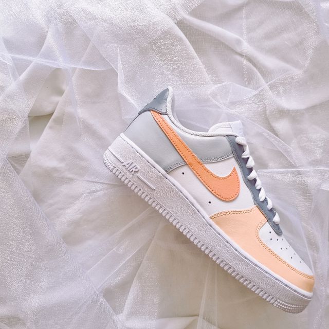 Orange Swoosh Air Force 1 Custom