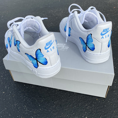 Custom Air Force 1 Blue Butterfly