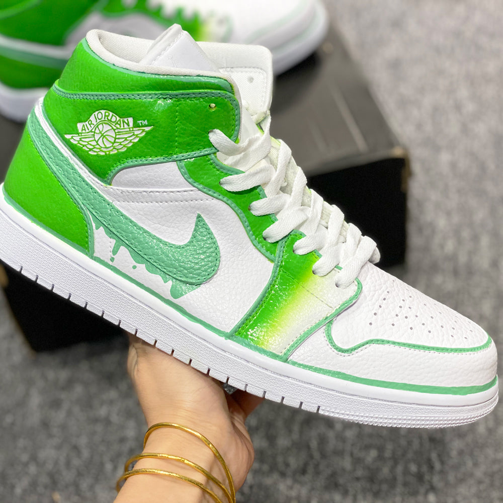 MINT GREEN DRIP AIR JORDAN 1 CUSTOM