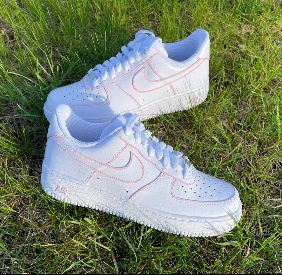 Pink Outline Custom Nike Air Force 1