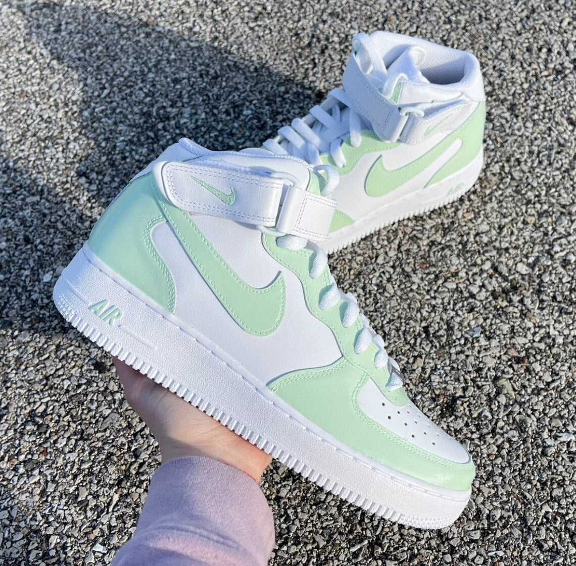 Sage Green Nike Air Force 1 Mid