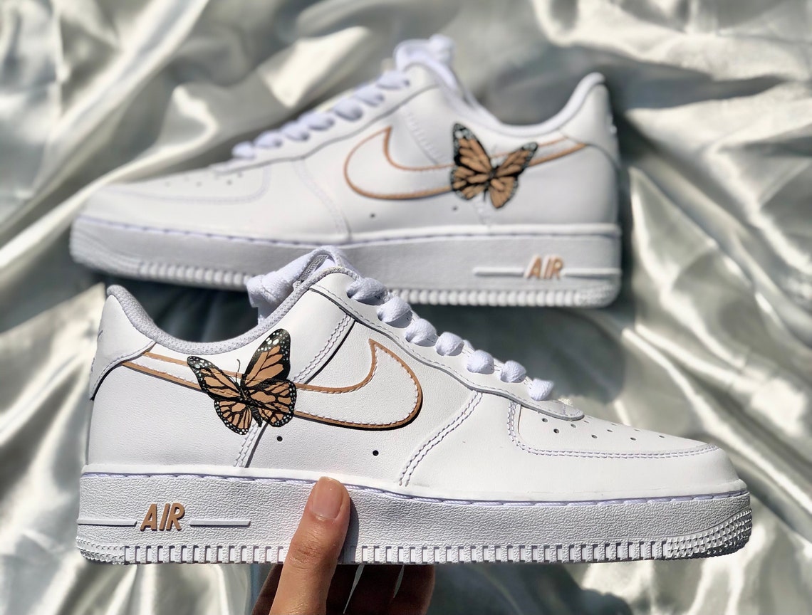 Tan Butterfly Custom Air Force 1