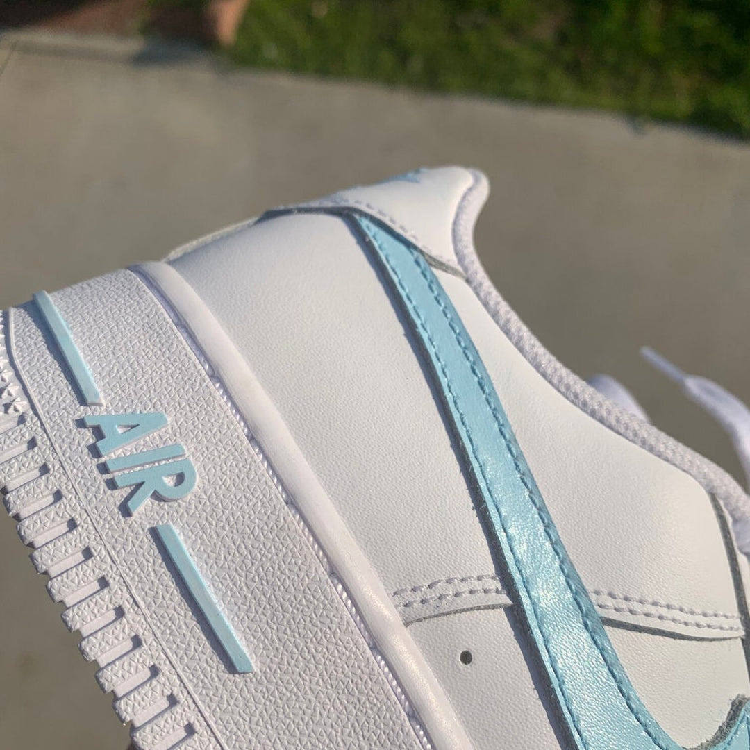 Custom Air Force 1's Pastel Blue