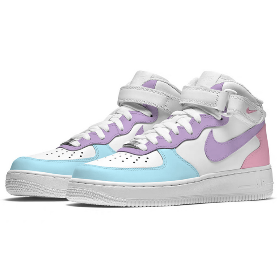 Air Force 1 Mid Baby Pink Blue Purple