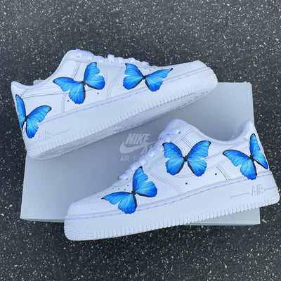 Custom Air Force 1 Blue Butterfly