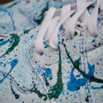 Custom Air Jordan 1 Blue Splatter