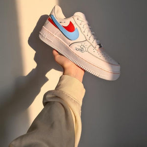 Custom Air Force 1 Blue Swoosh Marine