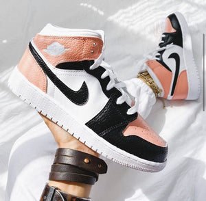 Custom Air Jordan 1 Rust Pink Painted Sneakers