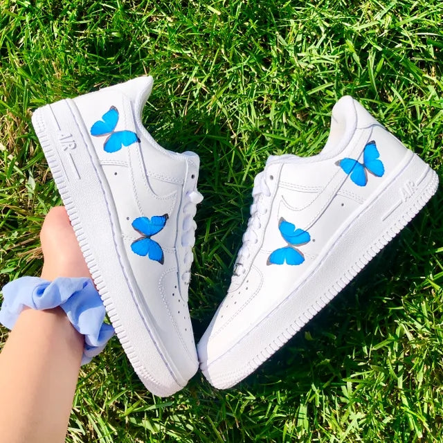 Custom Air Force 1 Blue 2 Butterfies