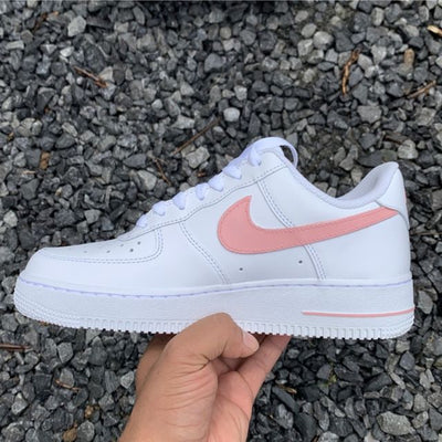 Simple Pink Swoosh AF1