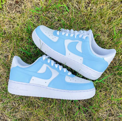 Custom Nike Air Force 1 Colorblock Baby Blue