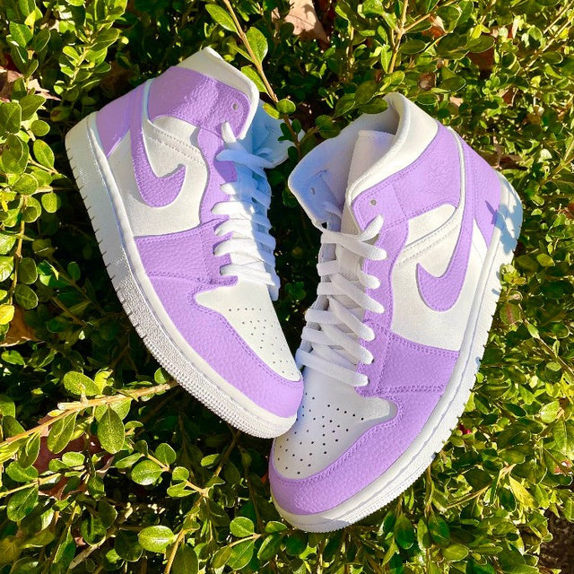 Custom Air Jordan 1 Pastel Lilac Colorblock💜