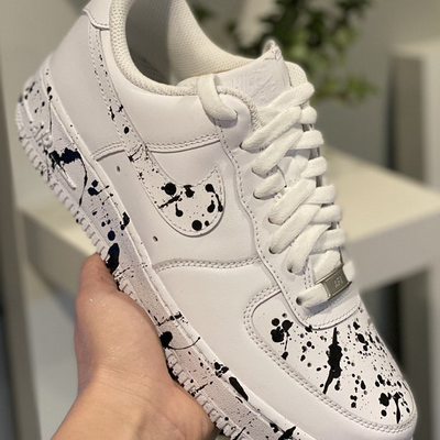 Black Sputter Air Force 1 AF1 Custom