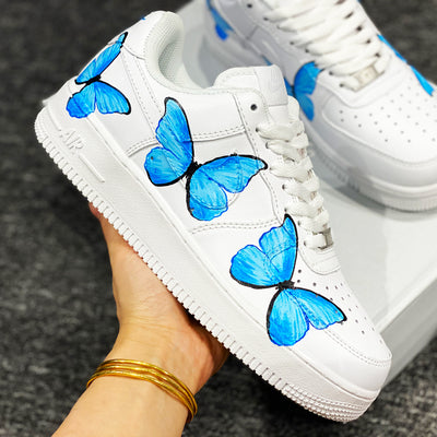 BABY BLUE BUTTERFLY AIR FORCE 1 CUSTOM