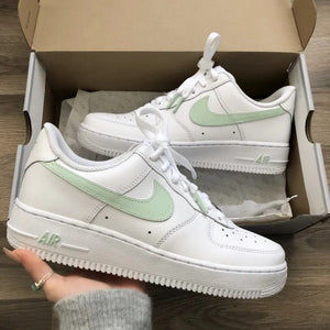 Custom Air Force 1's Pastel Sage Green