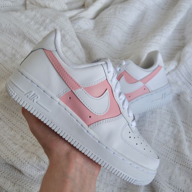 Light Pink Offset Color Block Air Force 1's