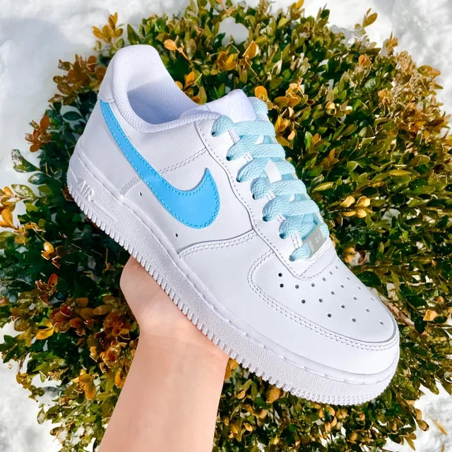 Custom Air Force 1 Baby Blue Lace 🧚🏻💎