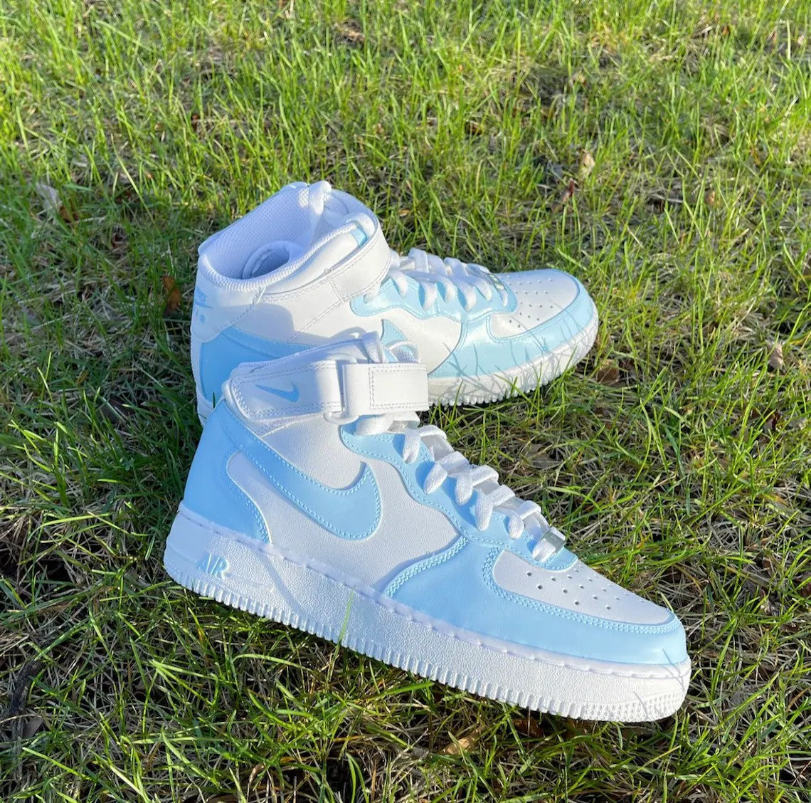 Custom Nike Air Force 1 Mid Baby Blue