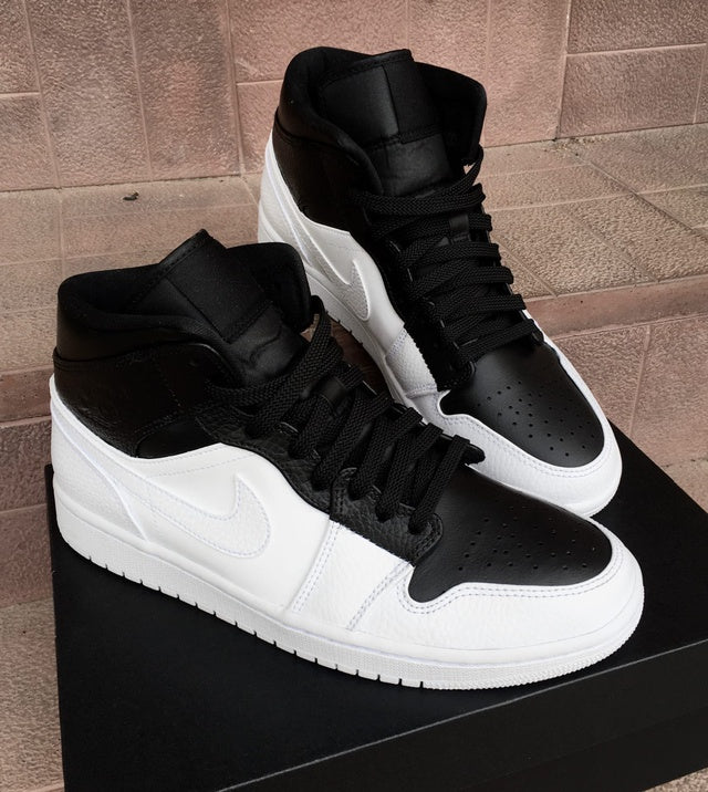 Custom Air Jordan 1 Mid Black White