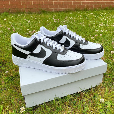 Black and White Custom Air Force 1s