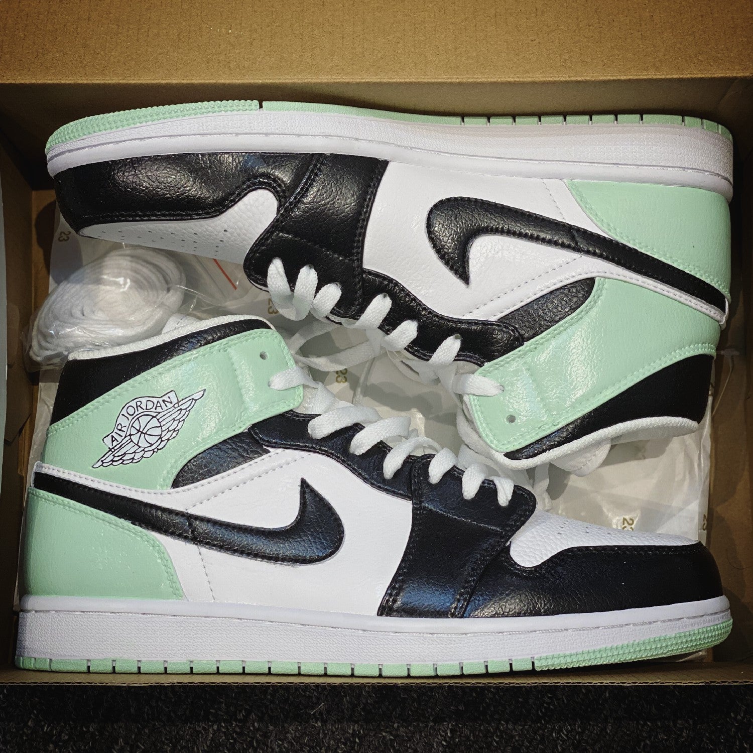 mint green jordans