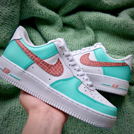 Teal and Pink Colorblock Air Force 1