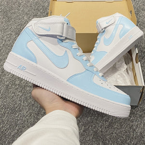 BABY BLUE CUSTOM AIR FORCE 1 MID