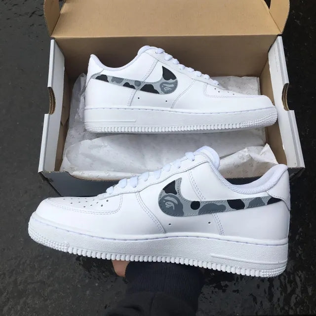 Custom Air Force 1 Grey Bape