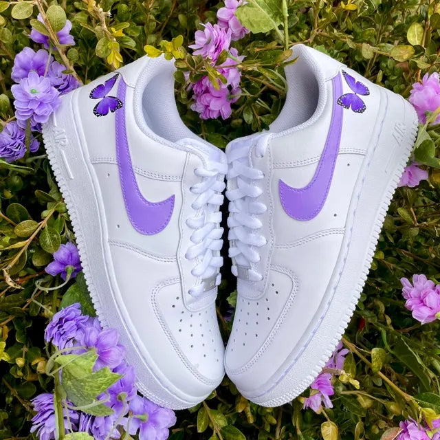 Custom Air Force 1 Royal Purple Butterfly 🦋💜