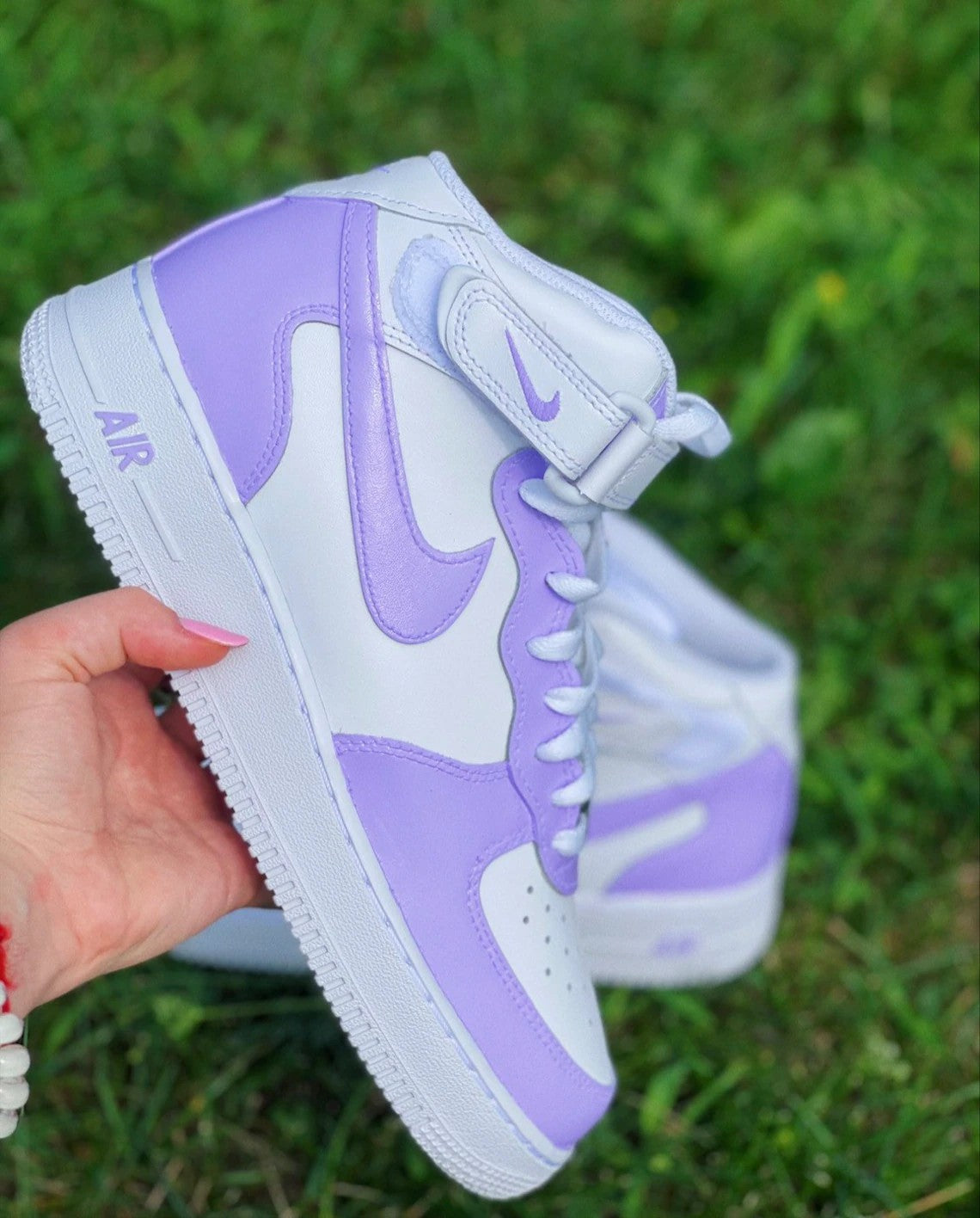 Lilac Custom Nike Air Force 1 Mid Light Purple